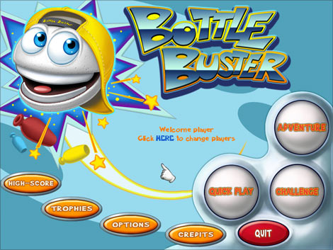 Bottle Buster Welcome Screen