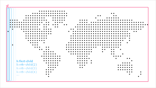 CSS3 Dotted World Map