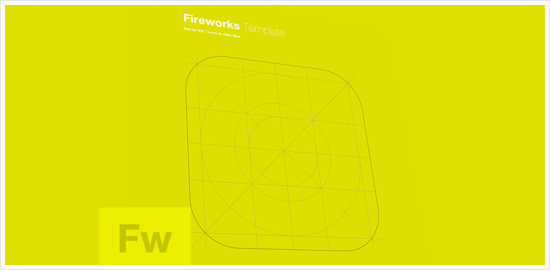 Template for iOS7 App Icons for Fireworks