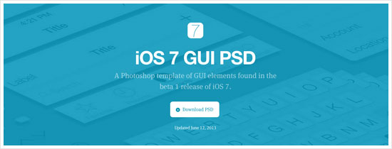Useful iOS7 GUI and icon template resources