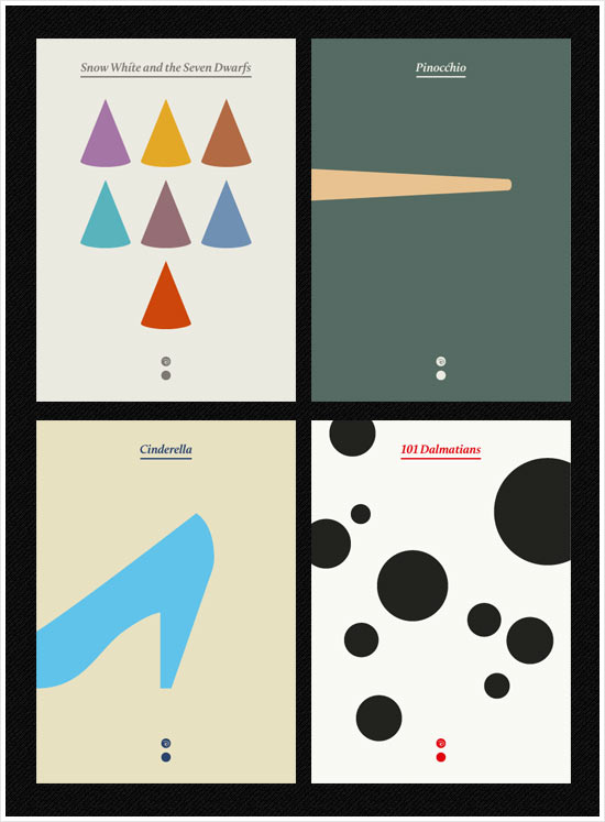 Minimal Disney Classics Posters by re:design