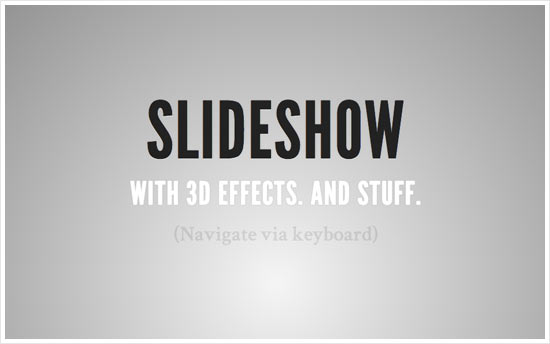 CSS3 3D Slideshow