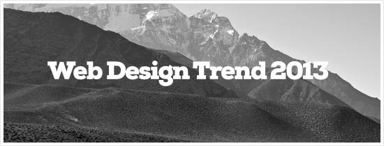 Web design trends in 2013