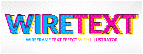 Creating wireframe text effect with illustrator