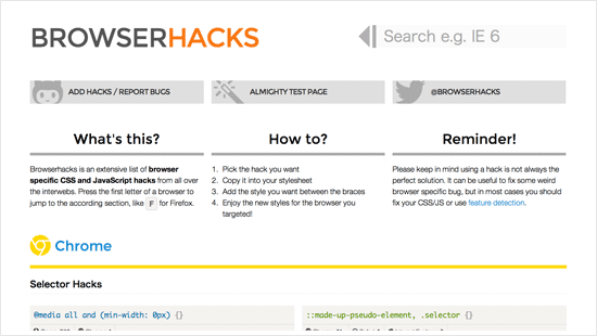Browser Hacks