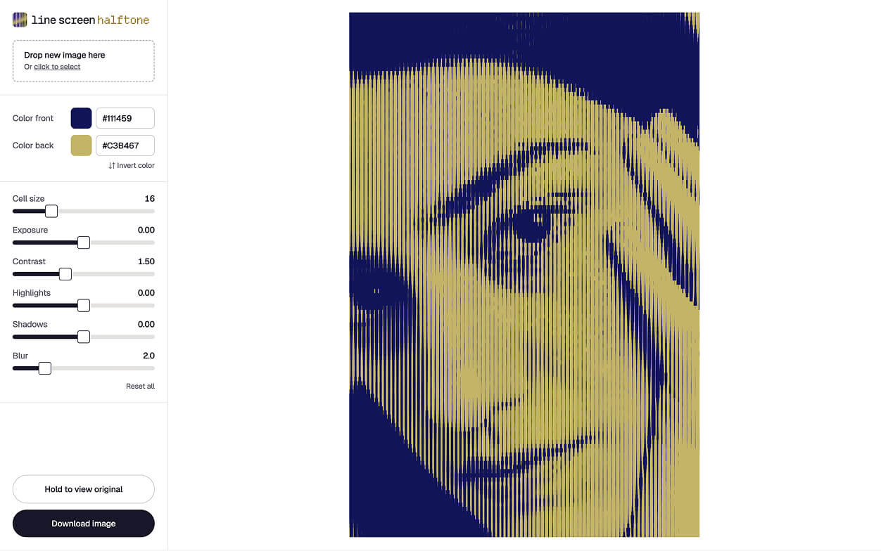 Line screen halftone generator