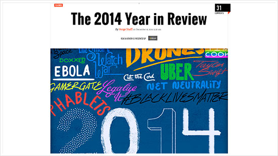 The Verge's post on Year In Review